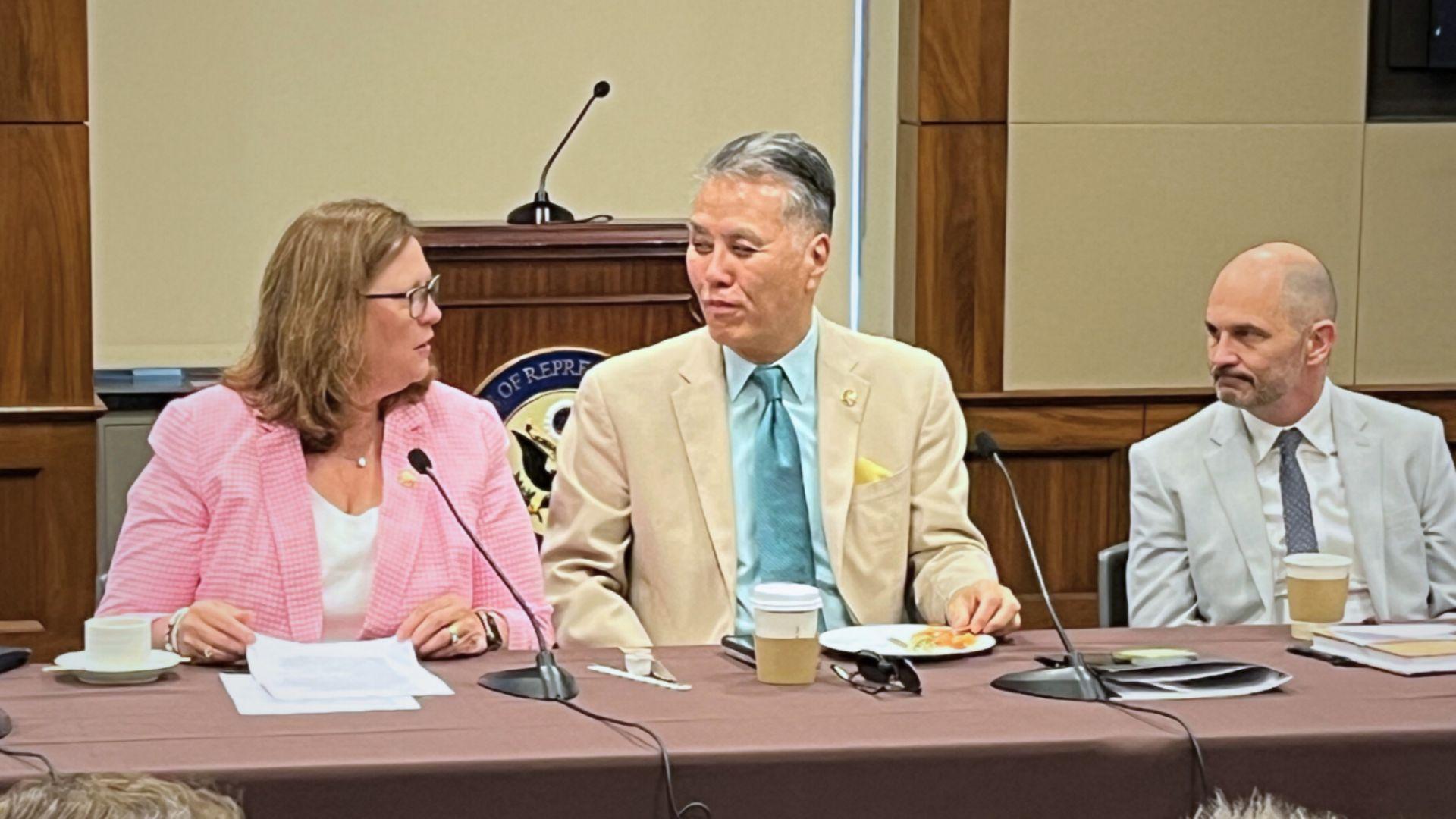 Rep. Julie Johnson and Rep. Mark Takano